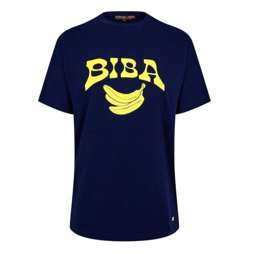 Biba Womens/Ladies Banana Cotton T-Shirt / Navy